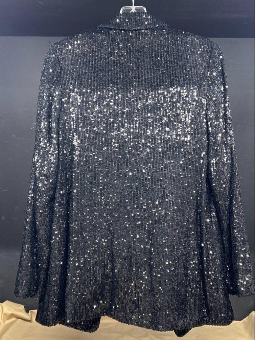 Express Black Sequin Blazer Women's M NWT - Picture 2 of 3